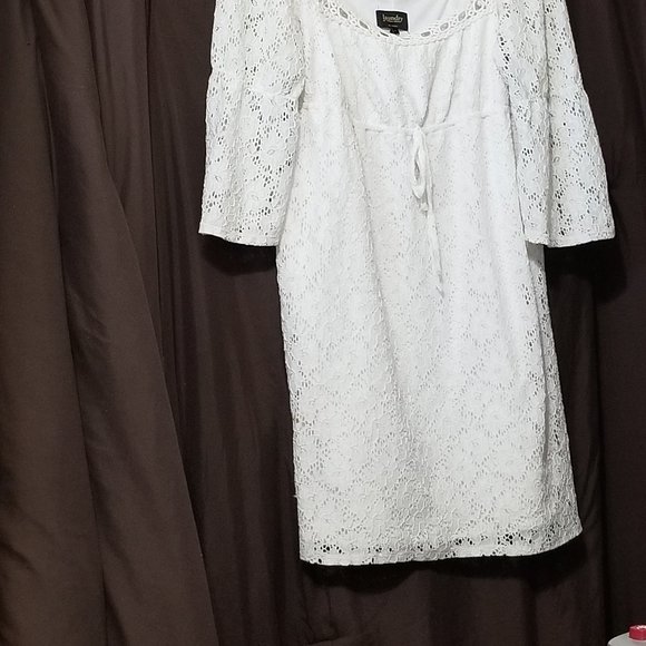 COPY - Pure White Crochet Mini-Dress - Picture 13 of 14